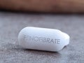 Fenofibrate tablet pill for blood lipid regulation