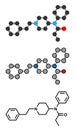 Fentanyl (fentanil) opioid analgesic drug molecule