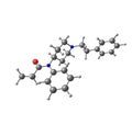 Fentanyl molecular structure on white background