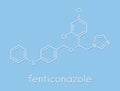 Fenticonazole antifungal drug molecule. Skeletal formula. Royalty Free Stock Photo