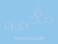 Fenticonazole antifungal drug molecule. Skeletal formula.