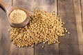 Fenugreek seeds and powder - Trigonella foenum - graecum