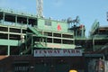 FENWAY PARK, Boston, Ma, ballpark, john hancock parital sign Royalty Free Stock Photo