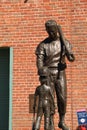 FENWAY PARK, Boston, Ma, jimmy fund statue landsdown street game time Royalty Free Stock Photo