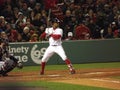 Fenway Park, boston red sox team at bat Royalty Free Stock Photo