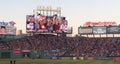 Fenway Park cheering fans, Boston Ma, stands Royalty Free Stock Photo