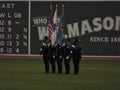 Fenway Park, national anthem  national guard, play ball Royalty Free Stock Photo