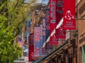 Fenway Park winning pennants Royalty Free Stock Photo