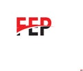 FEP Letter Initial Logo Design Vector Illustration Royalty Free Stock Photo