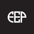 FEP letter logo design on black background. FEP creative initials letter logo concept. FEP letter design Royalty Free Stock Photo