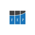 FEP letter logo design on WHITE background. FEP creative initials letter logo concept. FEP letter design Royalty Free Stock Photo