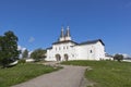 Ferapontov monastery Holy Gates with Gate Church of Epiphany and St. Ferapont. Ferapontovo, District of Kirillov, Vologda region, Royalty Free Stock Photo