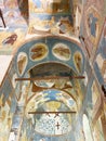 Ferapontovo, Vologda region, Russia, February, 23, 2020. Ferapontov monastery. Frescoes of Dionysius in the Cathedral of the Nati