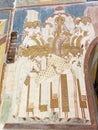 Ferapontovo, Vologda region, Russia, February, 23, 2020.  Ferapontov monastery. Frescoes of Dionysius in the Cathedral of the Nati Royalty Free Stock Photo