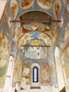 Ferapontovo, Vologda region, Russia, February, 23, 2020. Ferapontov monastery. Frescoes of Dionysius in the Cathedral of the Nati