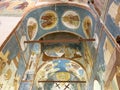 Ferapontovo, Vologda region, Russia, February, 23, 2020. Ferapontov monastery. Frescoes of Dionysius in the Cathedral of the Nati