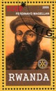 Ferdinand Magellan printed by Rwanda