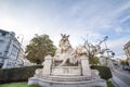 Ferdinand Raimund statue on display in a street of Vienna. Born Ferdinand Jakob raimann, it is an Austrian theater actor & writer