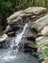 Feredeu Monastery.Little Waterfall, in the yard.Arad county,Romania Royalty Free Stock Photo