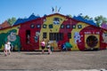 Otter Tail County Fair, Fergus Falls, Minnesota. Summer fun, fair rides in the Summ