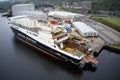 Ferguson Marine shipbuilding to be nationalised by Scottish UK government building Calmac ferry Royalty Free Stock Photo