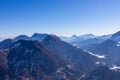 Ferlacher Horn - Scenic view on snow capped mountain peaks of Karawanks, Julian and Kamnik Savinja Alps