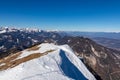 Ferlacher Horn - Scenic view on snow capped mountain peaks of Karawanks, Julian and Kamnik Savinja Alps