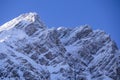 Ferlacher Spitze - Scenic view on snow capped mountain peak of Mittagskogel (Kepa) in Karawanks Royalty Free Stock Photo