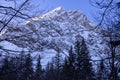 Ferlacher Spitze - Scenic view on snow capped mountain peak of Mittagskogel (Kepa) in Karawanks Royalty Free Stock Photo