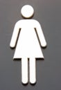 Fermale symbol on bathroom sign