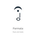 Fermata icon vector. Trendy flat fermata icon from music and media collection isolated on white background. Vector illustration