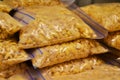 Tempeh in the process of fermentation Royalty Free Stock Photo