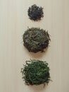Fermentation process of tea leaves. Manual production Koporye Tea - Ivan tea. Royalty Free Stock Photo