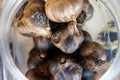 Fermented Black Garlic Bulbs Royalty Free Stock Photo