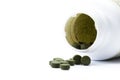 Fermented chlorella tablets Royalty Free Stock Photo