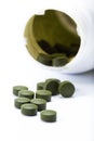 Fermented chlorella tablets Royalty Free Stock Photo