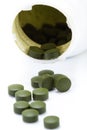 Fermented chlorella tablets Royalty Free Stock Photo