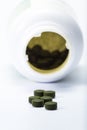 Fermented chlorella tablets Royalty Free Stock Photo
