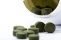 Fermented chlorella tablets Royalty Free Stock Photo