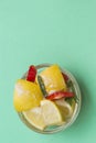 Fermented lemons with salt and chili pepper Royalty Free Stock Photo