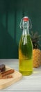 Tepache fermented pineapple probiotic drink.