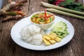 Fermented Rice Flour Noodles /kanomjeen Royalty Free Stock Photo