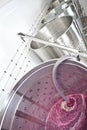 Fermenting vat in a winery Royalty Free Stock Photo