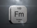 Fermium element from the periodic table