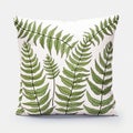 Happy Fern Leaf Pillow: Green Digital Illustration With White Background Royalty Free Stock Photo