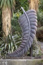 Fern sculpture near the north entrance to the Queenstown Gardens.