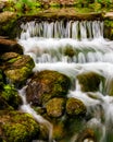 Fern Spring and waterfall near Southside Drive in Yosemite Valley Royalty Free Stock Photo