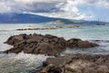 Fernandina towards the island of Isabela - Galapagos Islands Royalty Free Stock Photo