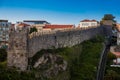 Fernandine Walls of Porto located next to the Dom Luis I Bridge in a beautiful sunny day