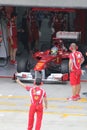 Fernando Alonso in pit stop Royalty Free Stock Photo